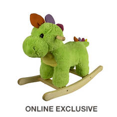 PonyLand Toys 24" Green Plush Rocking Dinosaur