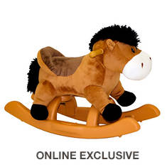 PonyLand Toys 24" Brown Rocking Horse with Sound