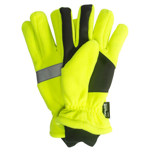 Quiet Wear Men's High Vis Waterproof Fleece Gloves
