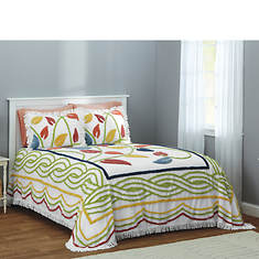 Leaves Chenille Bedspread 