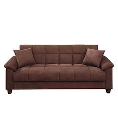 Venetian Worldwide Adjustable Storage Sofa Sleeper with 2 Accent Pillows