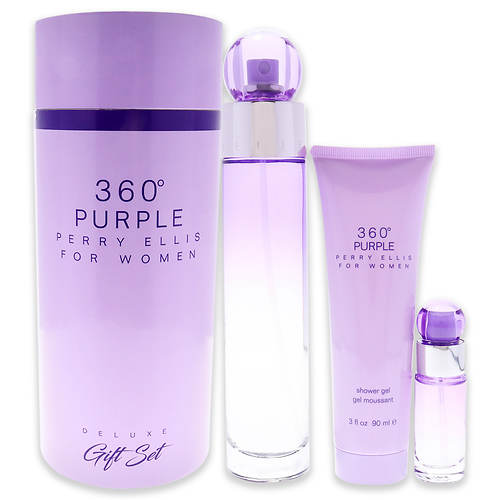 Perry Ellis 360 Purple for Women - 3 Pc Gift Set