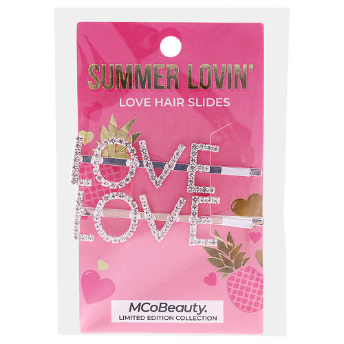 MCoBeauty Summer Lovin Love Hair Slides - 2-piece Hair Clips
