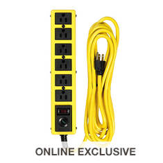 Coleman Cable 6-Outlet HD Metal Surge Protector