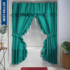 Ruffled Shower Curtain Set