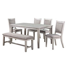 Venetian Worldwide 6-Piece Table Set with Bench