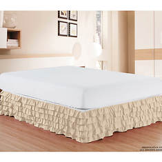 Elegant Comfort Wrinkle-Resistant Multi-Ruffled Bed Skirt - 15" Drop