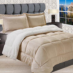 Elegant Comfort Heavy-Weight Micromink Sherpa Comforter Set