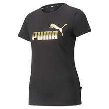 PUMA Women's Essentials Metallic Logo Tee