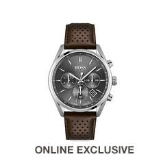 Hugo Boss Men's Champion Leather Strap Watch