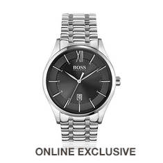 Hugo Boss Men's Distinction Silver-Tone Stainless Steel Watch