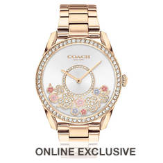 Coach Women's Preston Crystal Stainless Steal Watch