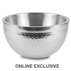 Vollrath 5-qt. Double Wall, Hammered Stainless Steel Serving Bowl