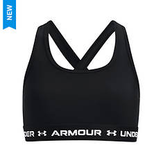 Under Armour Girls' Crossback Mid Solid Sports Bra