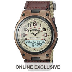 Casio Brown Casual Sports Watch with Cloth Band
