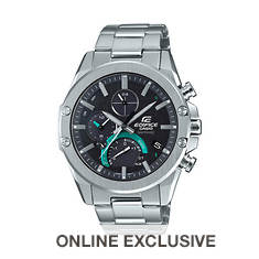 Casio Edifice Stainless Steel Smartphone Link Multi-Dial Watch Black Dial