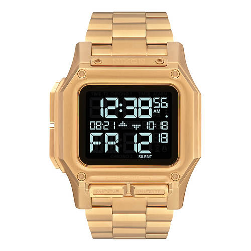 Nixon Men's Regulus Stainless Steel All Gold Digital Watch