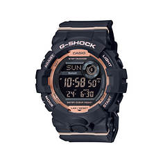 G-Shock Ladies Sport Bluetooth Digital Black & Rose Gold Watch
