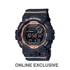 G-Shock Ladies Sport Bluetooth Digital Black & Rose Gold Watch