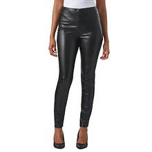 Textured Faux Leather Legging