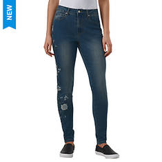 High-Rise Embroidered Skinny Jean