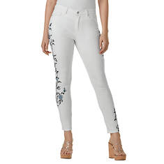 High-Rise Embroidered Skinny Jean