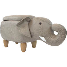 Critter Sitters 15" Animal Shape Ottoman-Elephant