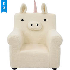 Critter Sitters 20" Plush Unicorn Shaped Mini Chair