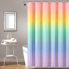 Lush Décor Rainbow Ombré Shower Curtain