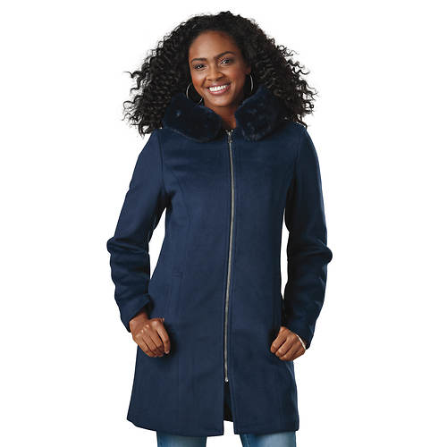Masseys Zip-Front Hooded Coat