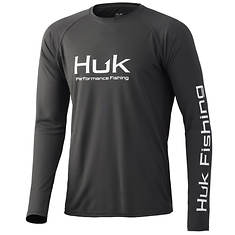 HUK Vented Pursuit Long Sleeve Crew Neck Tee (Men's)