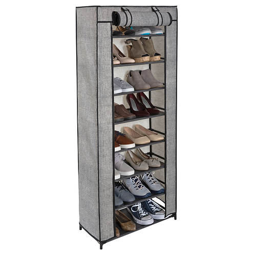 8-Tier Shoe Organizer with Cover