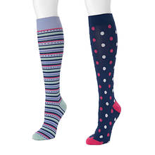 MUK LUKS Women's 2-Pack Compression Sock