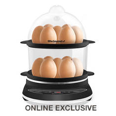 Elite Gourmet Electric 2-Tier Programmable 14-Egg Cooker & Food Steamer