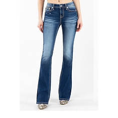 Miss Me Women's Flap Pocket Bootcut Jeans