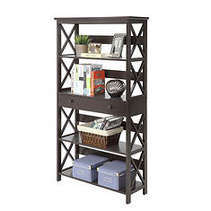 Oxford 5-Tier Bookcase with Drawer