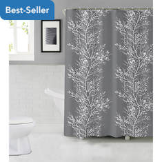 Spirit Linen Home Foliage Fabric Shower Curtain