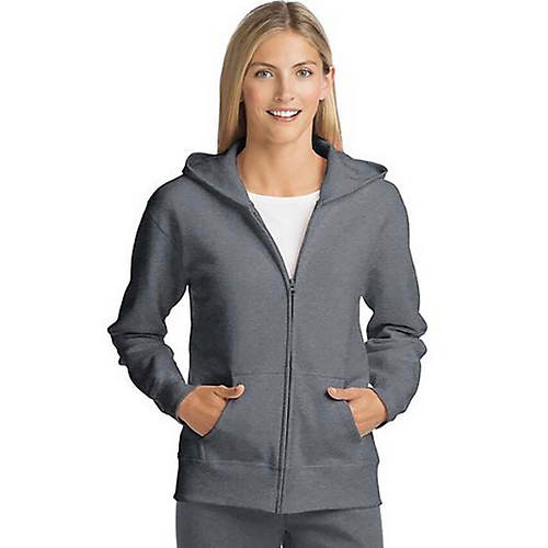 Hanes® Women's ComfortSoft EcoSmart Full Zip Hoodie Sweatshirt