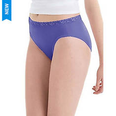 Hanes Women's Nylon Hi-Cut Panties 6-Pack