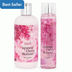 Japanese Cherry Blossom Lotion and Fragrance Body Mist Set