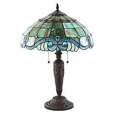 Vivienne Baroque 20" Stained Glass Table Lamp