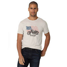 Wrangler Men's Moto American Flag Tee