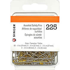 Singer 225-Count Assorted Safety Pins