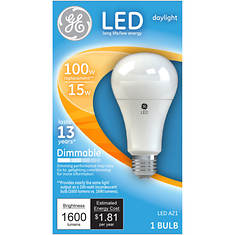 GE 16-Watt A19 LED Dimmable General Purpose Light Bulb Daylight