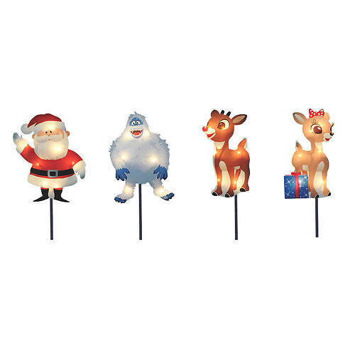 Rudolph Pathway Stakes 4-Pack