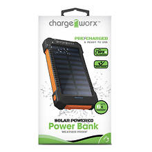 Charge Worx 10,000mAh Solar Power Bank