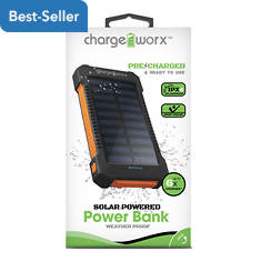 Charge Worx 10,000mAh Solar Power Bank