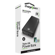 Charge Worx 20000mAh Triple USB Power Bank