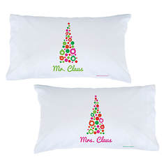 Custom Personalization Solutions Robin Zingone Christmas Tree Personalized Pillowcase Set