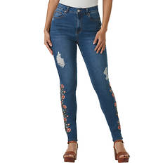 K Jordan Floral Embroidered Skinny Jean